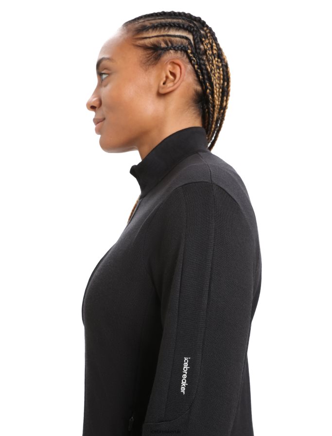 Icebreaker Women Merino Quantum III Long Sleeve Zip Jacket Z04NXR714 Clothing Black - Image 5