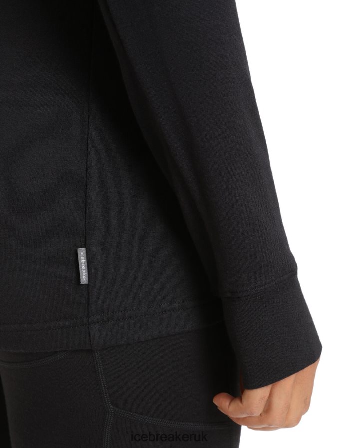 Icebreaker Women Merino Quantum III Long Sleeve Zip Jacket Z04NXR714 Clothing Black - Image 6