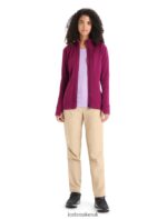 Icebreaker Women Merino Quantum III Long Sleeve Zip Jacket Z04NXR715 Clothing Go Berry - Image 3