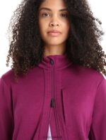 Icebreaker Women Merino Quantum III Long Sleeve Zip Jacket Z04NXR715 Clothing Go Berry - Image 5