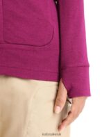 Icebreaker Women Merino Quantum III Long Sleeve Zip Jacket Z04NXR715 Clothing Go Berry - Image 8