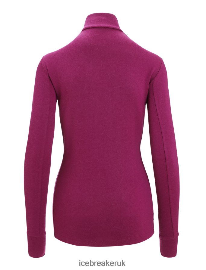 Icebreaker Women Merino Quantum III Long Sleeve Zip Jacket Z04NXR715 Clothing Go Berry - Image 10