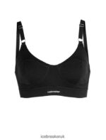 Icebreaker Women Merino Queens Clasp Bra Z04NXR553 Clothing Black - Image 5