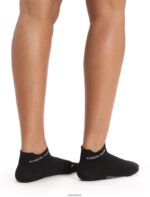 Icebreaker Women Merino Run+ Ultralight Micro Socks Z04NXR771 Accessories Black/Snow - Image 2
