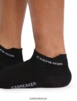 Icebreaker Women Merino Run+ Ultralight Micro Socks Z04NXR771 Accessories Black/Snow - Image 3