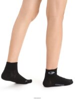 Icebreaker Women Merino Run+ Ultralight Mini Socks Z04NXR768 Accessories Black/Snow - Image 2