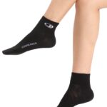 Icebreaker Women Merino Run+ Ultralight Mini Socks Z04NXR768 Accessories Black/Snow