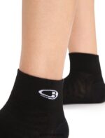 Icebreaker Women Merino Run+ Ultralight Mini Socks Z04NXR768 Accessories Black/Snow - Image 3