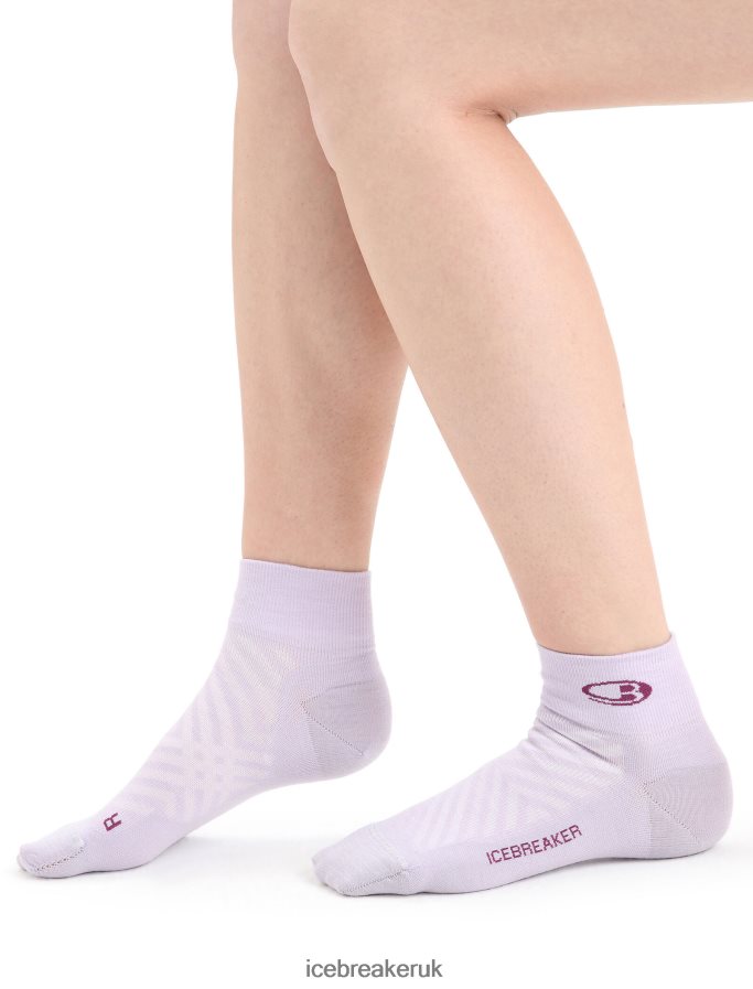 Icebreaker Women Merino Run+ Ultralight Mini Socks Z04NXR770 Accessories Purple Gaze/Go Berry - Image 1