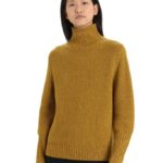 Icebreaker Women Merino Seevista Funnel Neck Sweater Z04NXR908 Clothing Clove/Silent Gold