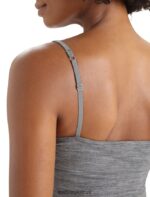 Icebreaker Women Merino Siren Cami Singlet Z04NXR538 Clothing Gritstone Heather - Image 6
