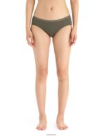 Icebreaker Women Merino Siren Hipkini Briefs Z04NXR516 Clothing Loden