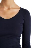 Icebreaker Women Merino Siren Long Sleeve Sweetheart Top Z04NXR552 Clothing Midnight Navy - Image 5