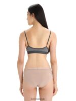 Icebreaker Women Merino Siren Padded Bra Z04NXR508 Clothing Gritstone Heather - Image 2