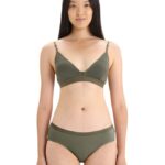 Icebreaker Women Merino Siren Padded Bra Z04NXR509 Clothing Loden