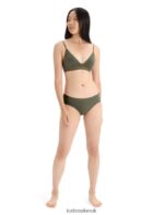 Icebreaker Women Merino Siren Padded Bra Z04NXR509 Clothing Loden - Image 3