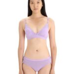 Icebreaker Women Merino Siren Padded Bra Z04NXR511 Clothing Purple Gaze