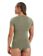 Icebreaker Women Merino Siren Short Sleeve Sweetheart Top Z04NXR540 Clothing Loden - Image 2