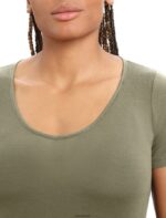 Icebreaker Women Merino Siren Short Sleeve Sweetheart Top Z04NXR540 Clothing Loden - Image 4