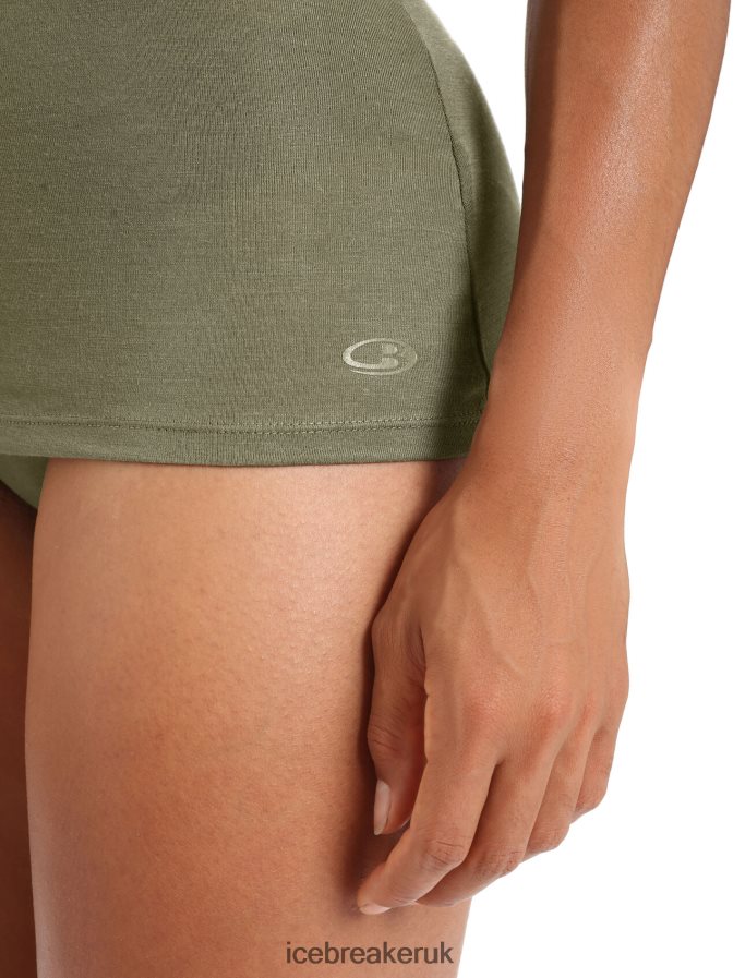 Icebreaker Women Merino Siren Short Sleeve Sweetheart Top Z04NXR540 Clothing Loden - Image 5