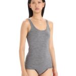 Icebreaker Women Merino Siren Tank Top Z04NXR529 Clothing Gritstone Heather