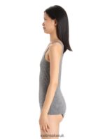Icebreaker Women Merino Siren Tank Top Z04NXR529 Clothing Gritstone Heather - Image 5