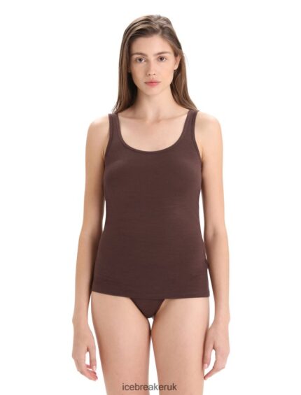 Icebreaker Women Merino Siren Tank Top Z04NXR535 Clothing Umber