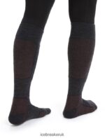 Icebreaker Women Merino Ski+ Medium Over the Calf Socks Z04NXR788 Accessories Jet Heather/Espresso - Image 2