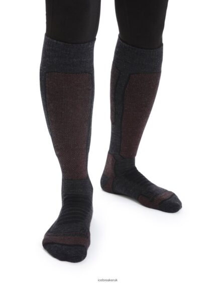 Icebreaker Women Merino Ski+ Medium Over the Calf Socks Z04NXR788 Accessories Jet Heather/Espresso