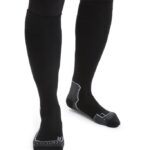 Icebreaker Women Merino Ski+ Ultralight Over the Calf Socks Z04NXR792 Accessories Black