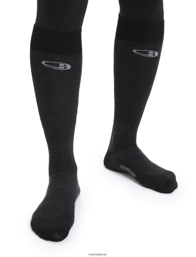icebreaker_women_merino_snow_liner_over_the_calf_socks_z04nxr767_accessories_black.jpg Icebreaker Women Merino Snow Liner Over the Calf Socks Z04NXR767 Accessories Black - Image 1