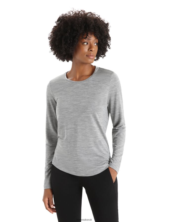icebreaker_women_merino_sphere_ii_long_sleeve_t_shirt_z04nxr688_clothing_metro_heather.jpg Icebreaker Women Merino Sphere II Long Sleeve T-Shirt Z04NXR688 Clothing Metro Heather - Image 1