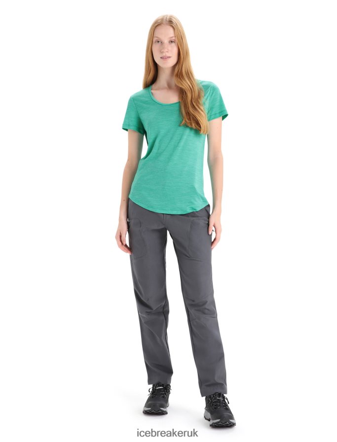 Icebreaker Women Merino Sphere II Short Sleeve Scoop T-Shirt Z04NXR612 Clothing Fresh Heather - Image 3