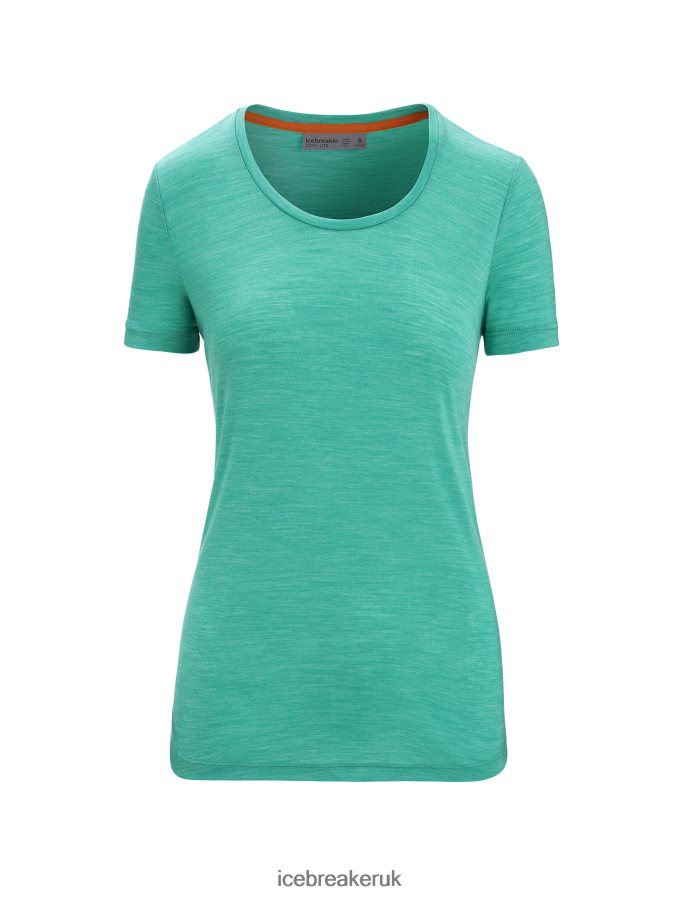 Icebreaker Women Merino Sphere II Short Sleeve Scoop T-Shirt Z04NXR612 Clothing Fresh Heather - Image 6