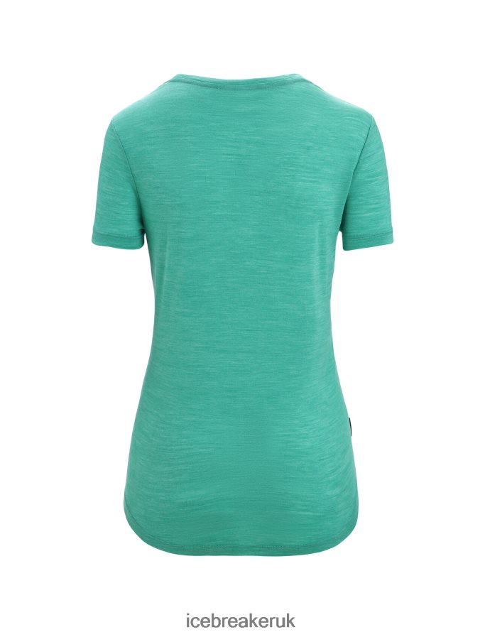 Icebreaker Women Merino Sphere II Short Sleeve Scoop T-Shirt Z04NXR612 Clothing Fresh Heather - Image 7