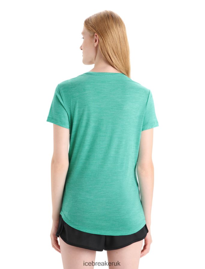 Icebreaker Women Merino Sphere II Short Sleeve T-Shirt Hitt Z04NXR672 Clothing Fresh Heather - Image 2
