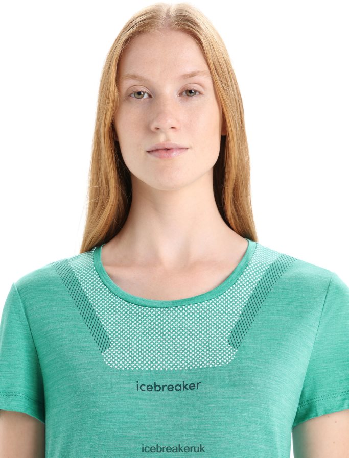 Icebreaker Women Merino Sphere II Short Sleeve T-Shirt Hitt Z04NXR672 Clothing Fresh Heather - Image 4