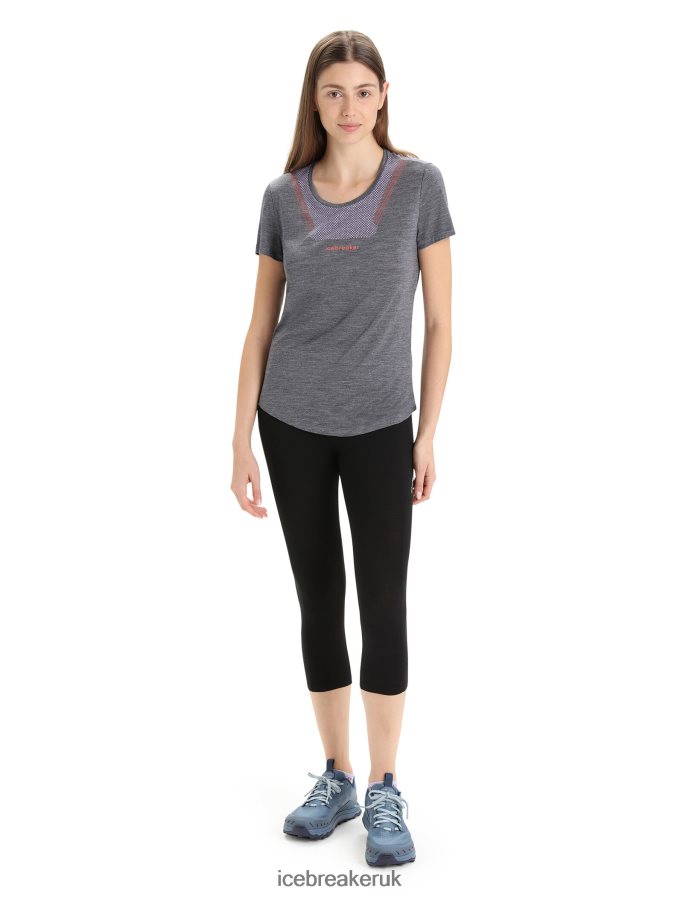 Icebreaker Women Merino Sphere II Short Sleeve T-Shirt Hitt Z04NXR673 Clothing Midnight Navy Heather - Image 3