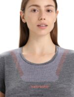 Icebreaker Women Merino Sphere II Short Sleeve T-Shirt Hitt Z04NXR673 Clothing Midnight Navy Heather - Image 4