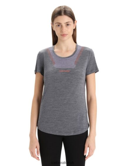 Icebreaker Women Merino Sphere II Short Sleeve T-Shirt Hitt Z04NXR673 Clothing Midnight Navy Heather
