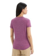 Icebreaker Women Merino Sphere II Short Sleeve T-Shirt Trail Z04NXR660 Clothing Go Berry Heather - Image 2