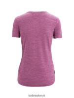 Icebreaker Women Merino Sphere II Short Sleeve T-Shirt Trail Z04NXR660 Clothing Go Berry Heather - Image 7