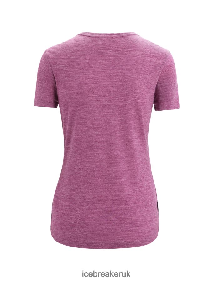 Icebreaker Women Merino Sphere II Short Sleeve T-Shirt Trail Z04NXR660 Clothing Go Berry Heather - Image 7