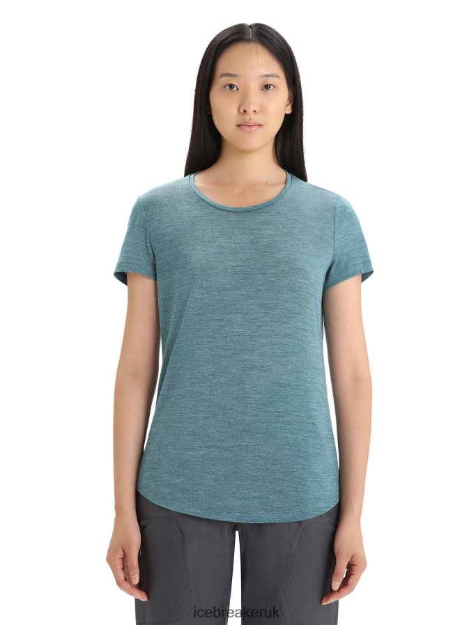 icebreaker_women_merino_sphere_ii_short_sleeve_t_shirt_z04nxr609_clothing_green_glory_heather.jpg Icebreaker Women Merino Sphere II Short Sleeve T-Shirt Z04NXR609 Clothing Green Glory Heather - Image 1