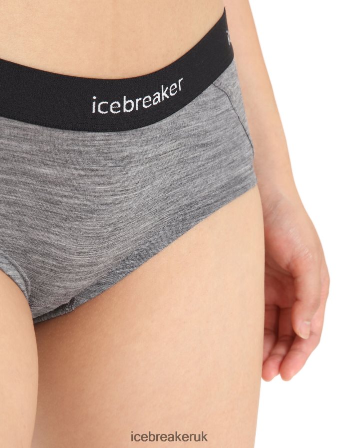 Icebreaker Women Merino Sprite Hot Pants Z04NXR547 Clothing Gritstone Heather/Black - Image 4