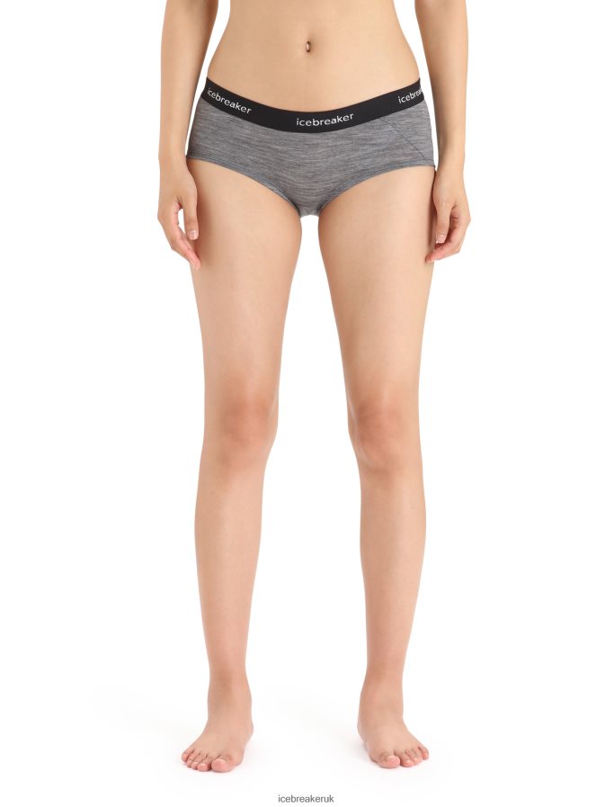 Icebreaker Women Merino Sprite Hot Pants Z04NXR547 Clothing Gritstone Heather/Black - Image 1