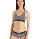 Icebreaker Women Merino Sprite Racerback Bra Z04NXR524 Clothing Gritstone Heather