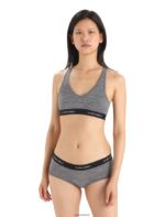 Icebreaker Women Merino Sprite Racerback Bra Z04NXR524 Clothing Gritstone Heather