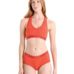 Icebreaker Women Merino Sprite Racerback Bra Z04NXR526 Clothing Vibrant Earth