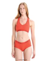 Icebreaker Women Merino Sprite Racerback Bra Z04NXR526 Clothing Vibrant Earth
